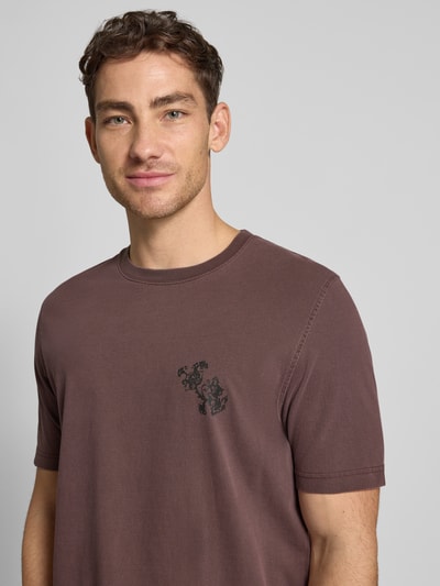 Samsøe Samsøe T-shirt z nadrukowanym motywem model ‘PHIL’ Rdzawoczerwony 3