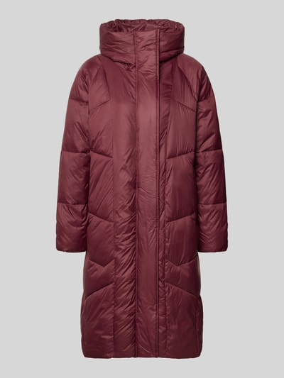 FREE/QUENT Płaszcz pikowany z kapturem model ‘TIANA’ Bordowy 2