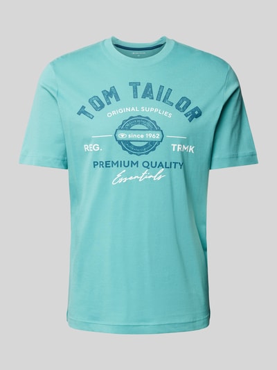 Tom Tailor T-Shirt mit Label-Print Lagune 2