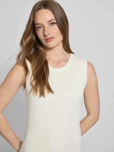 Christian Berg Woman Selection Strickkleid mit Strukturmuster Ecru 3
