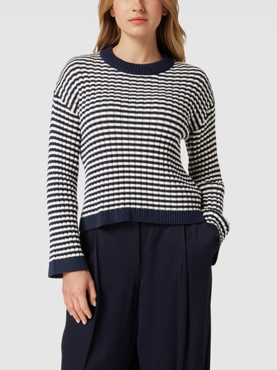 Gant Gebreide pullover met streepmotief Marineblauw - 4