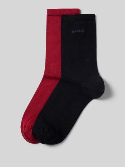 BOSS Sokken van katoenmix in een set van 2 paar Bordeaux - 1