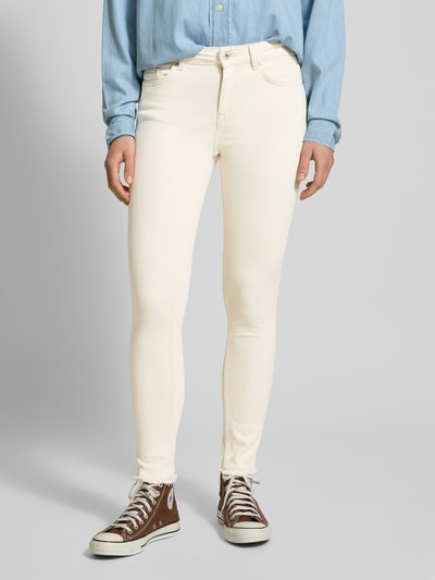 Only Skinny Fit Jeans mit Baumwoll-Anteil Modell 'BLUSH' Ecru 4