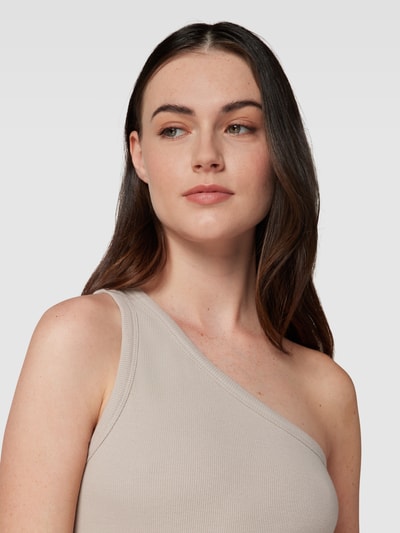 Gestuz Top mit One-Shoulder-Träger Modell 'Drew' Taupe 3