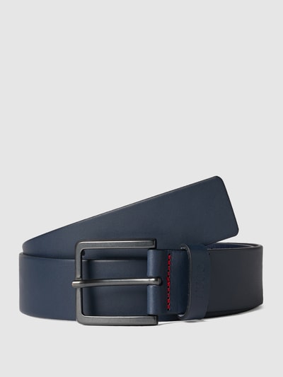 HUGO CLASSIFICATION Leren riem, model 'Gionio' Marineblauw - 1