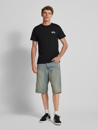 Alpha Industries T-Shirt mit Label-Print BLACK 1