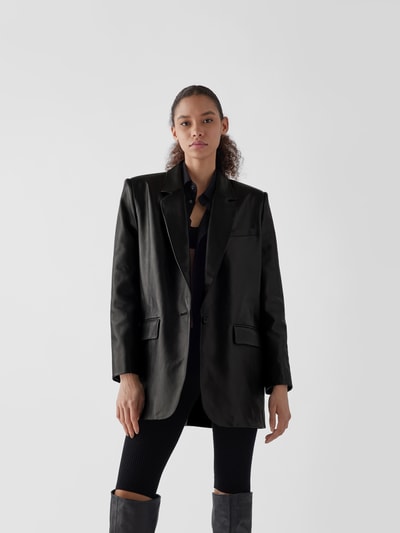 Magda Butrym Blazer aus Schafsleder Schwarz 4