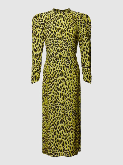 Zadig & Voltaire Minikleid mit Animal-Print Neon Gelb 2