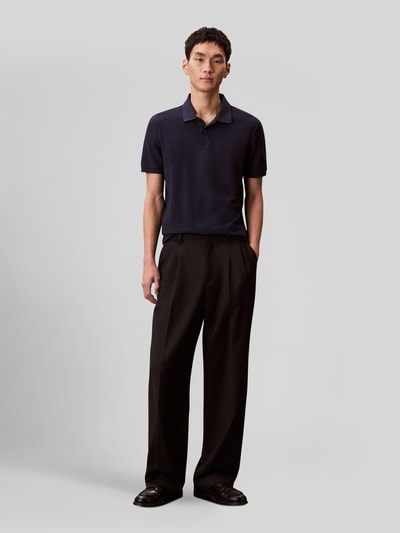 CK Calvin Klein Koszulka polo z logo w formie haftu z czystej bawełny Granatowy 1