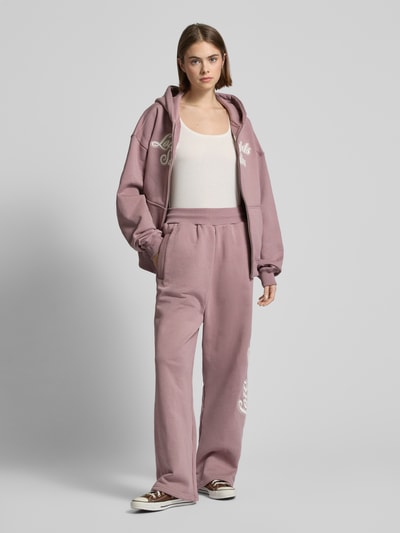 Low Lights Studios Oversized sweatjack met ritssluiting Rosé - 1