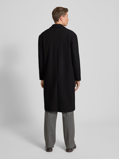 SELECTED HOMME Relaxed fit lange wollen jas met reverskraag, model 'MILOS' Zwart - 5