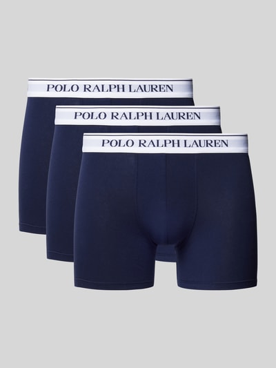 Polo Ralph Lauren Underwear Obcisłe bokserki z elastycznym paskiem z logo w zestawie 3 szt. Ciemnoniebieski 1