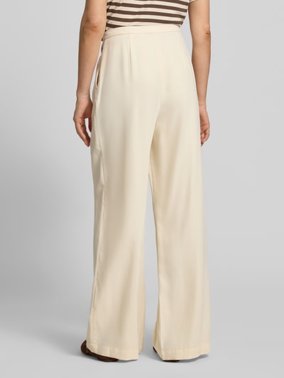 Jake*s Collection Bundfaltenhose aus Viskose-Mix mit Knopfverschluss Beige 5