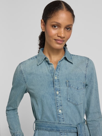 Lauren Ralph Lauren Knielanges Jeanskleid mit Bindegürtel Modell 'JAMEIKA' Jeansblau 3