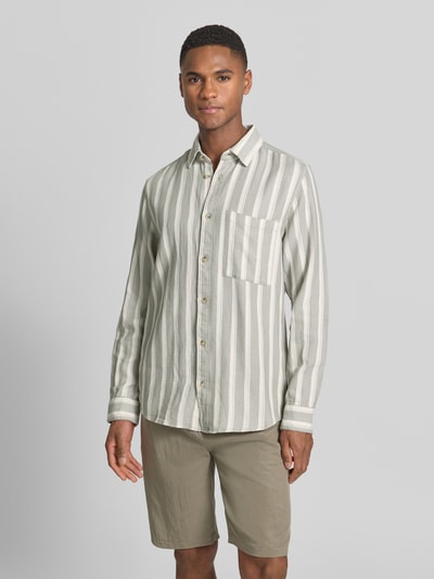 Tom Tailor Regular Fit Freizeithemd aus reiner Baumwolle Lind 4