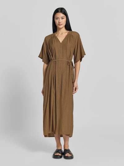 s.Oliver RED LABEL Relaxed Fit Freizeitkleid aus Viskose-Mix Mittelbraun 4