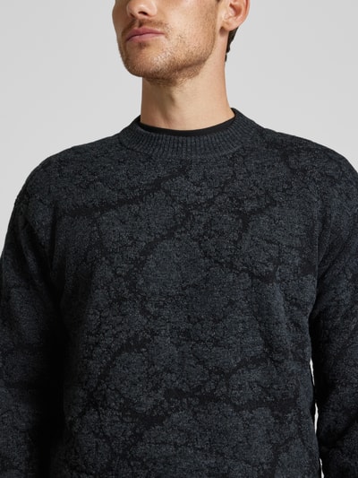 BOSS Orange Sweatshirt mit Strukturmuster Modell 'Kratere' Black 3