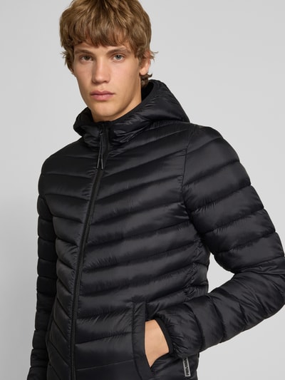 REVIEW Kurtka pikowana z kapturem Czarny 3