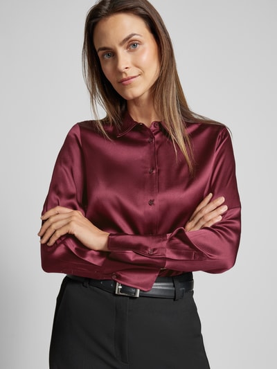 (The Mercer) N.Y. Bluse mit Knopfleiste Bordeaux 3