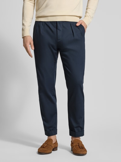 Manuel Ritz Hose mit gelegten Falten und Eingrifftaschen Marine 4