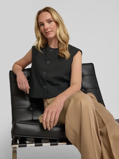 Jake*s Collection Gilet met kapmouwen Zwart - 3