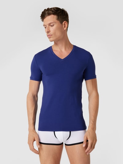 Balmain T-Shirt mit Label-Stitching Blau 1