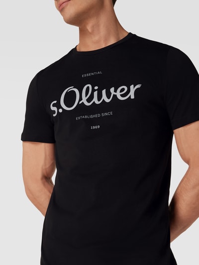 s.Oliver RED LABEL T-Shirt mit Label-Print Black 3