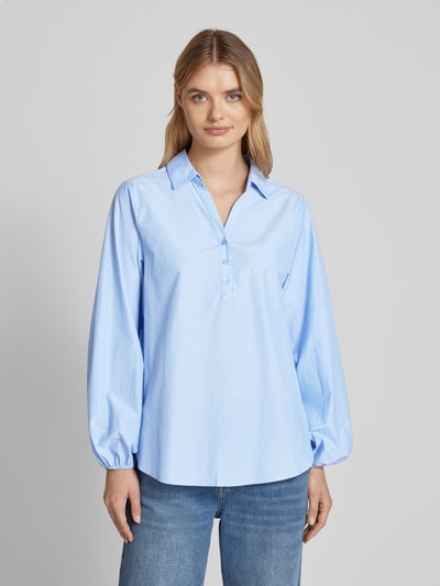 Soyaconcept Regular Fit Bluse mit V-Ausschnitt Modell 'ONARI' Hellblau 4