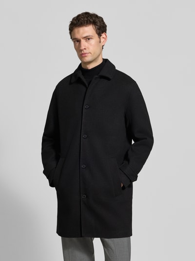 Casual Friday Regular Fit Mantel mit Knopfleiste Modell 'HERSNAP' Black 4