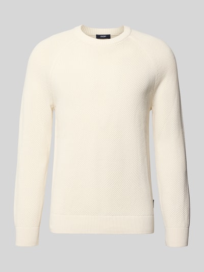 JOOP! COLLECTION Modern Fit Pullover aus reiner Baumwolle Modell '05Nadion' Offwhite 1