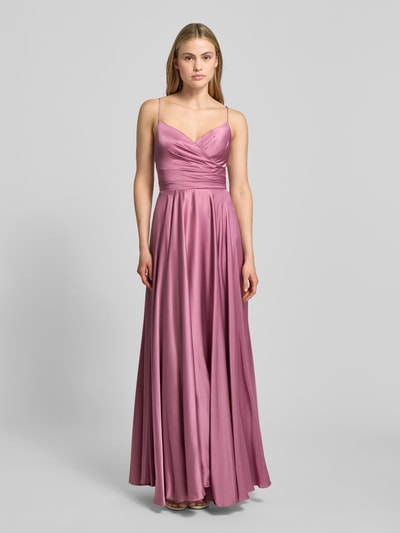 Hey Kyla Avondjurk van satijn met vetersluiting aan de achterkant Felroze - 4