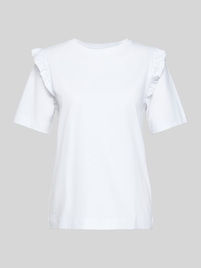 Selected Femme T-shirt met volants, model 'CILLEE' Wit - 2