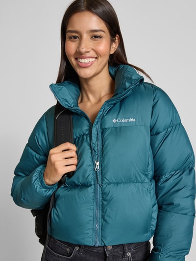 COLUMBIA Cropped Steppjacke mit Label-Print Modell 'Puffect™' Petrol 3