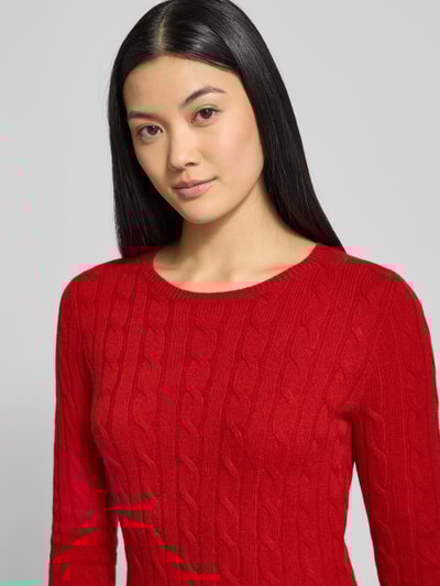 Lauren Ralph Lauren Sukienka o długości do kolan z dzianiny z mieszanki wełny jagnięcej i kaszmiru Czerwony 3