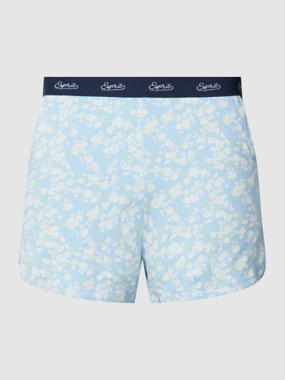 Esprit Pyjama-Shorts mit elastischem Logo-Bund Hellblau 1