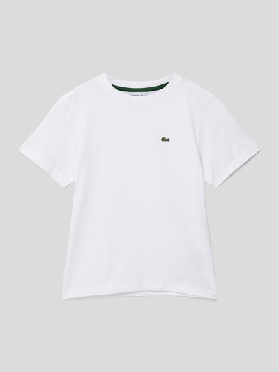 Lacoste T-Shirt mit Logo-Stitching Weiss 1