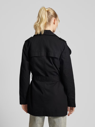 QS Trenchcoat met strikceintuur Zwart - 5