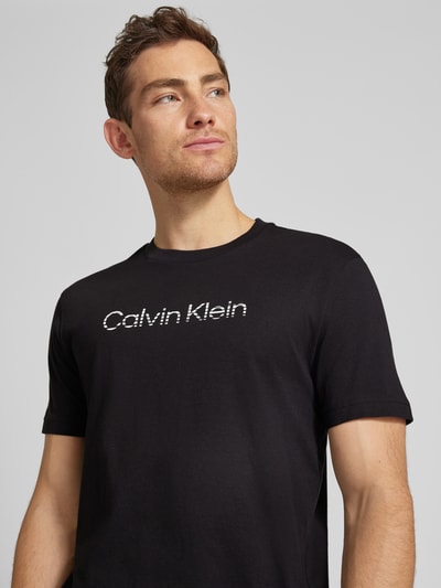 CK Calvin Klein T-Shirt mit Label-Print Black 3