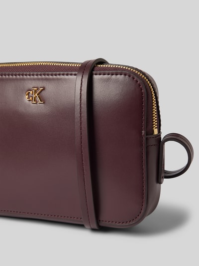 CK Calvin Klein Torebka z aplikacją z logo Bordowy 3