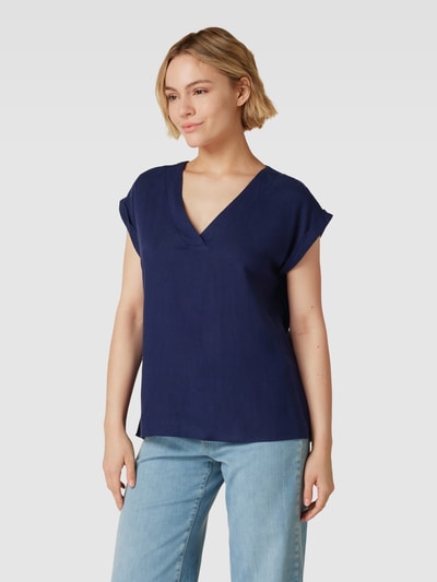 SMASHED LEMON Blusenshirt mit Leinen-Anteil Marine 4