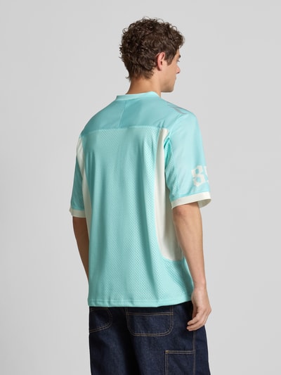 KARL KANI Tricot met labelprint Oceaanblauw - 5