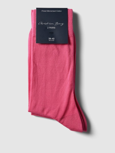 Christian Berg Men Socken im 2er-Pack mit Label-Detail Pink 3