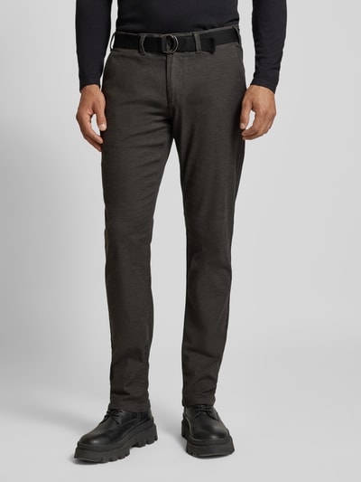 MCNEAL Slim fit broek met riem Zwart - 4