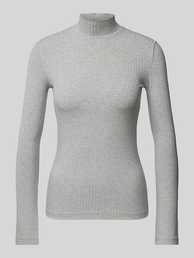 EDITED Shirt met lange mouwen en turtleneck, model 'MANON' Lichtgrijs gemêleerd - 2