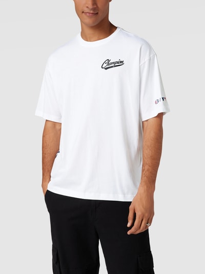 CHAMPION T-Shirt mit Label-Print Weiß 4