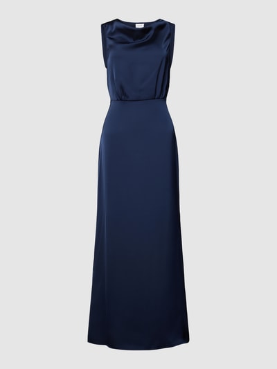 Vila Maxi-jurk met cascadehals, model 'RAVENNA' Marineblauw - 2