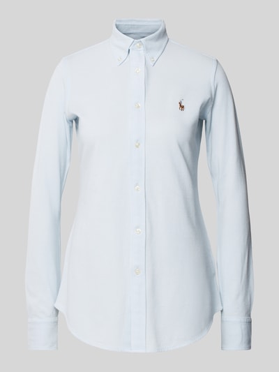 Polo Ralph Lauren Bluse mit Button-Down-Kragen Blau 2