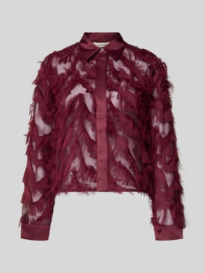 Selected Femme Regular Fit Hemdbluse in semitransparenter Optik Modell 'MYLINE' Pflaume 2