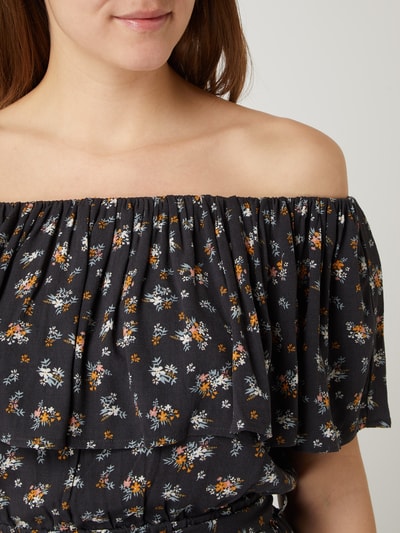 Review Playsuit im Off Shoulder Look mit floralem Muster  Dunkelgrau 3