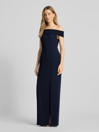 Lauren Ralph Lauren Abendkleid mit Carmen-Ausschnitt Marine 1